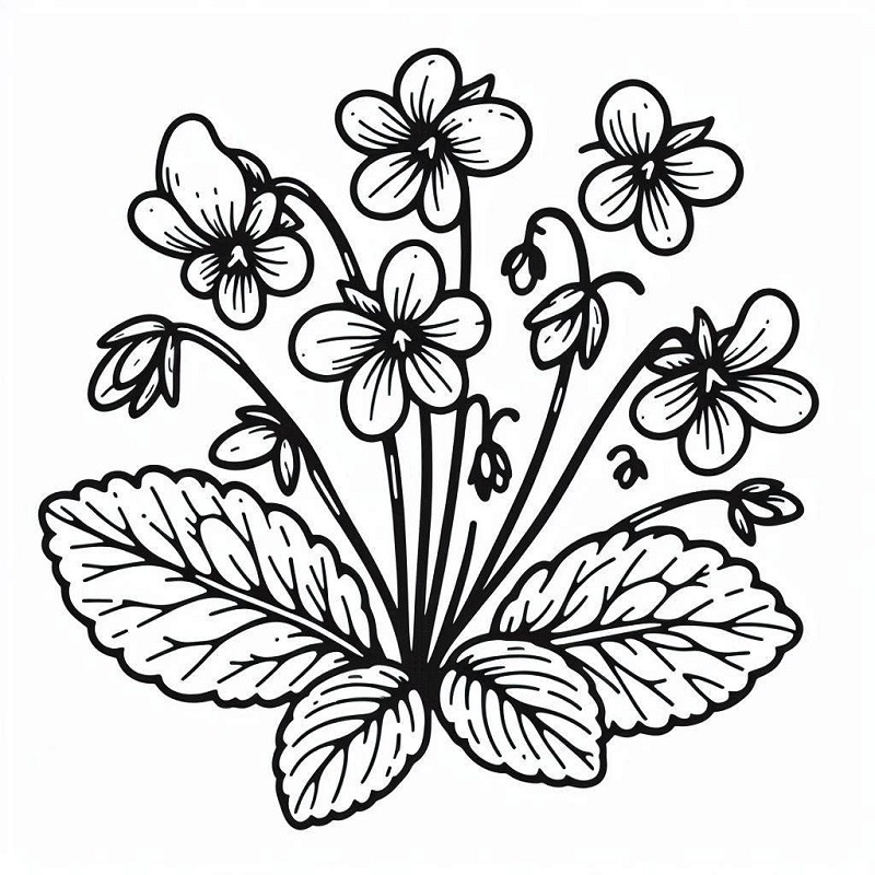 Desenho Violeta do Canadá para Colorir