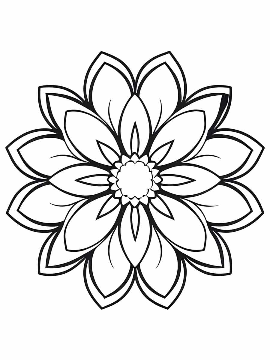 Desenho de Flor Muito Linda para Colorir
