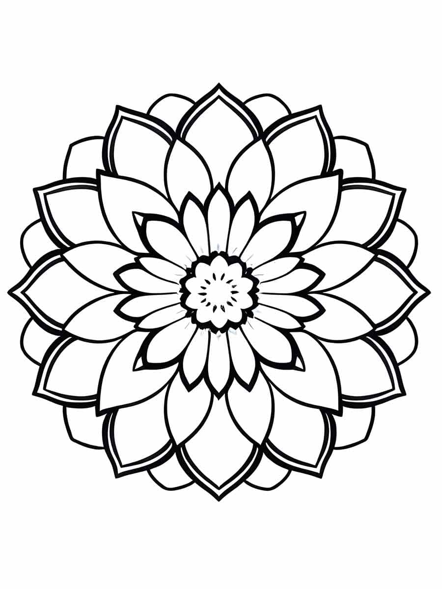 Desenho de uma Linda Flor para Colorir