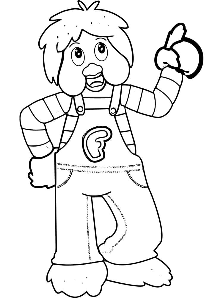 Desenho de Fofao Amigável para Colorir