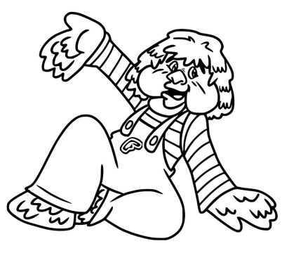 Desenho de Fofao Feliz para Colorir