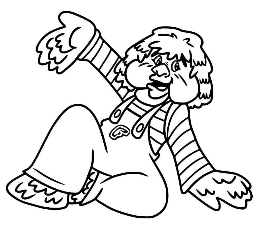 Desenho de Fofao Feliz para Colorir