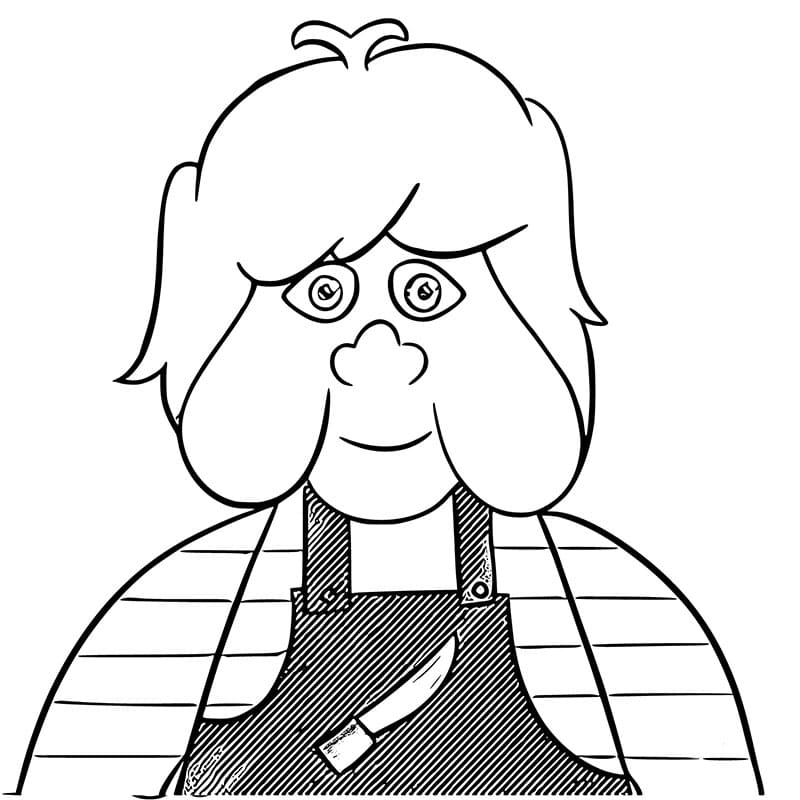 Desenho de Fofao Sorridente para Colorir