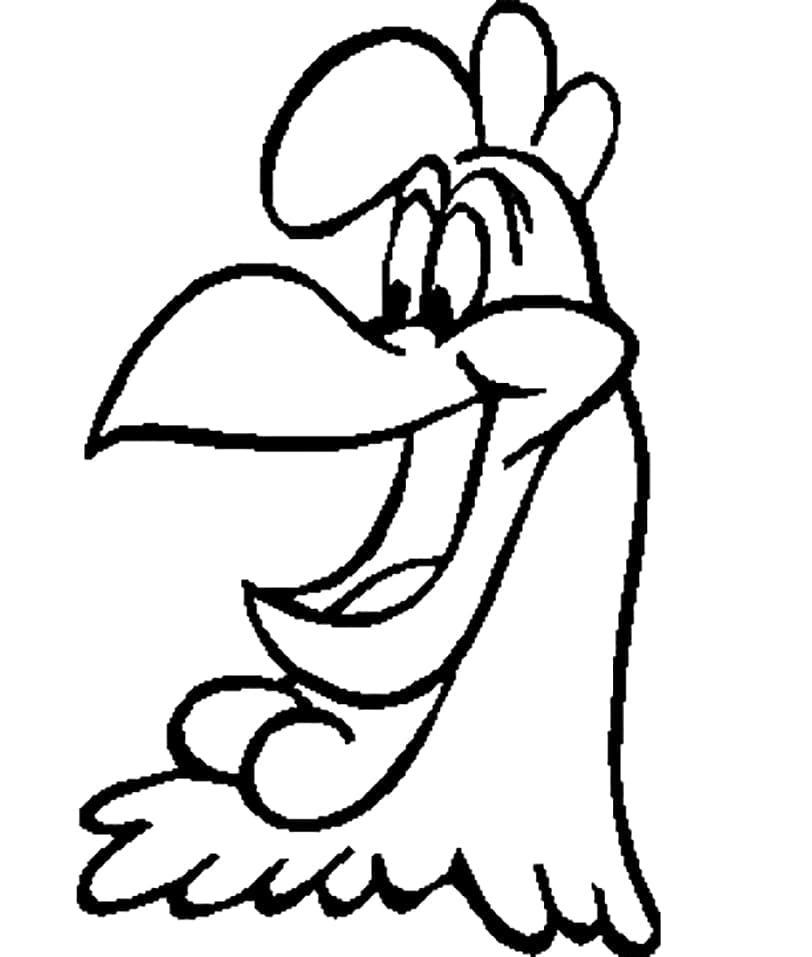 Desenho Cara de Foghorn Leghorn para Colorir