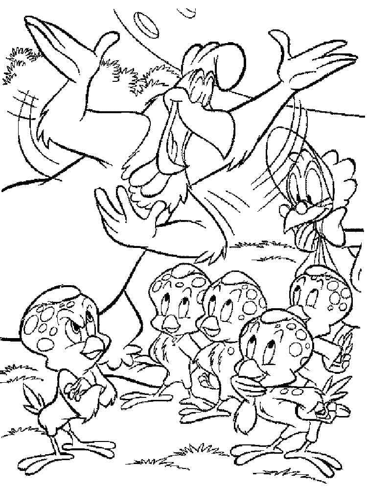 Desenho de Foghorn Leghorn Bonito para Colorir Pdf