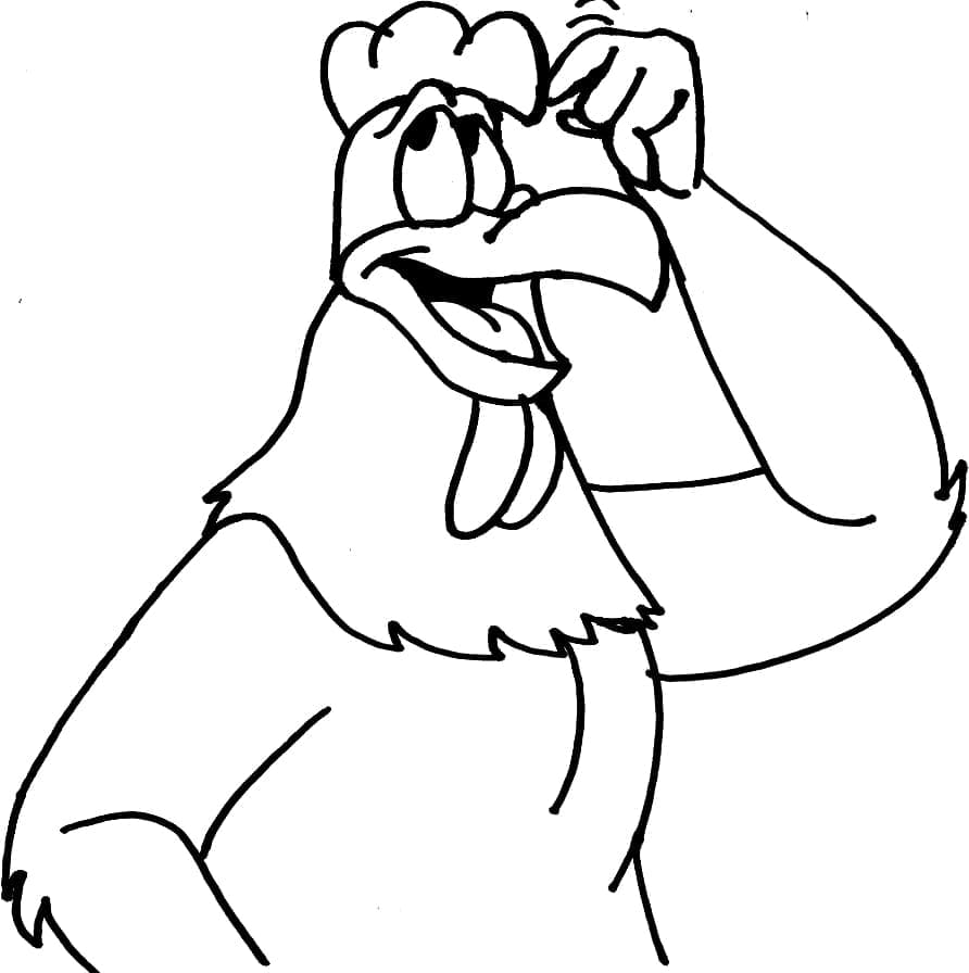 Desenho de Foghorn Leghorn Detalhado para Colorir