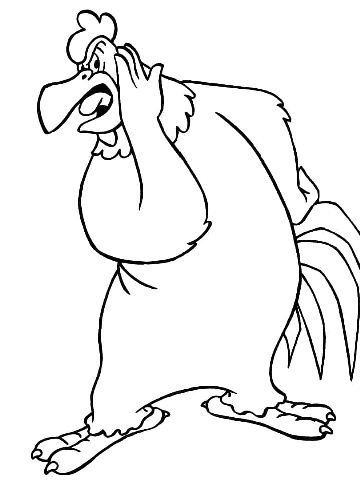 Desenho de Foghorn Leghorn Engraçado para Imprimir