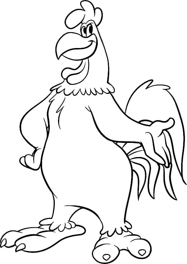 Desenho de Foghorn Leghorn para Imprimir Lápis de Cor