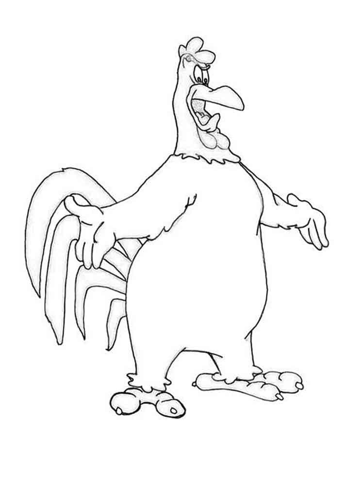 Desenho Foghorn Leghorn com Raiva para Colorir