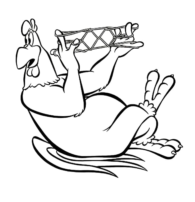Desenho Foghorn Leghorn Engraçado para Colorir