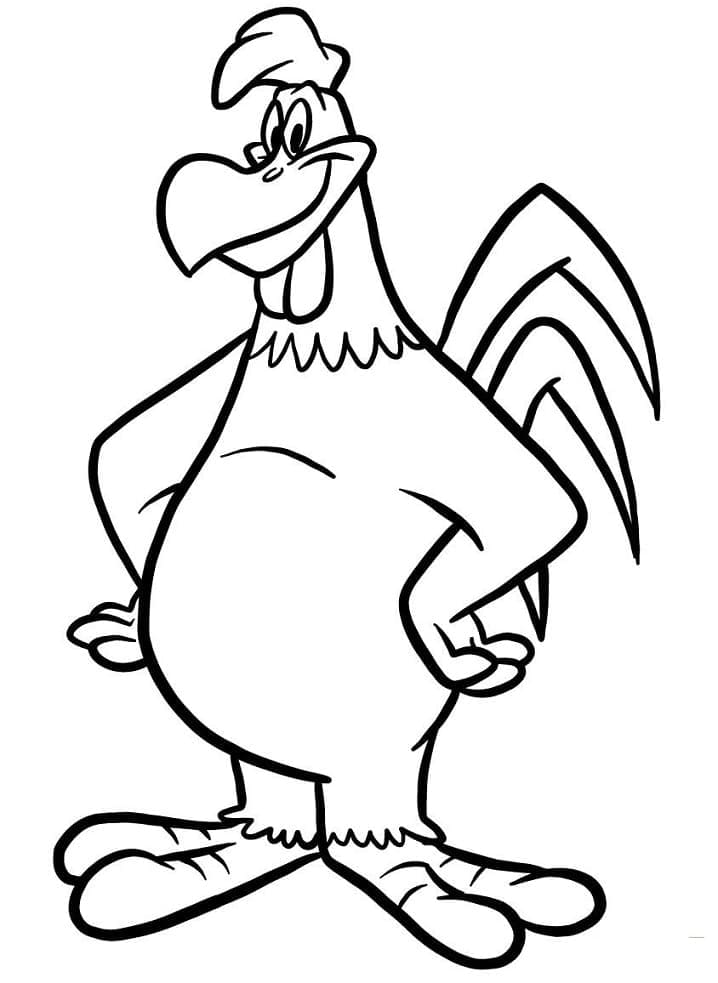 Desenho Foghorn Leghorn Feliz para Colorir