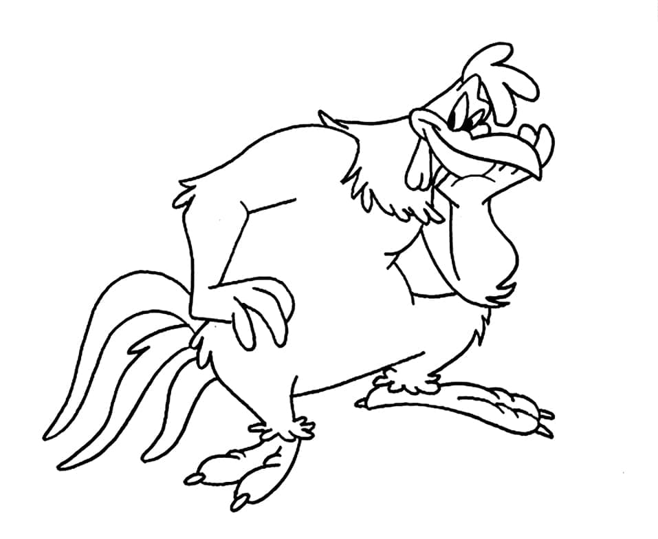 Desenho Foghorn Leghorn Pensando para Colorir