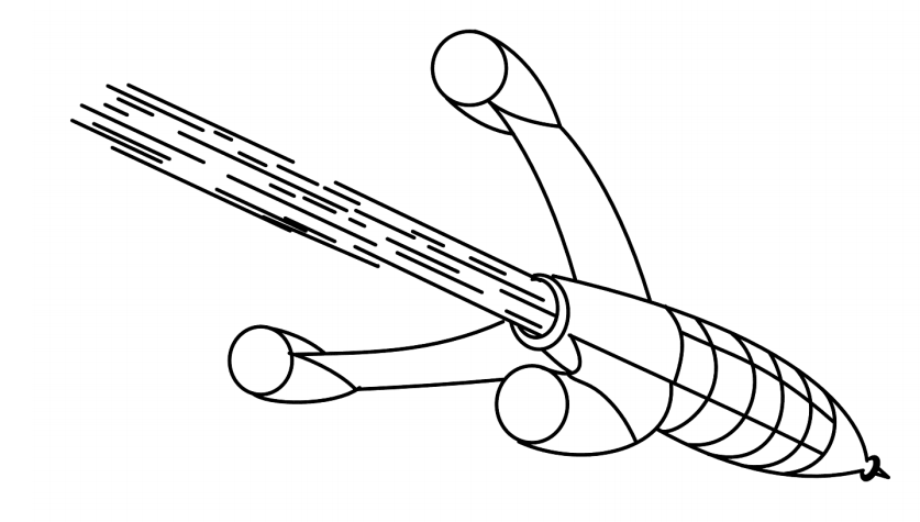 Desenho de Foguete Espacial para Colorir em Pdf