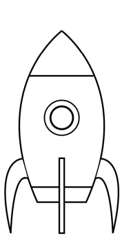 Desenho de Foguete para crianças para Colorir