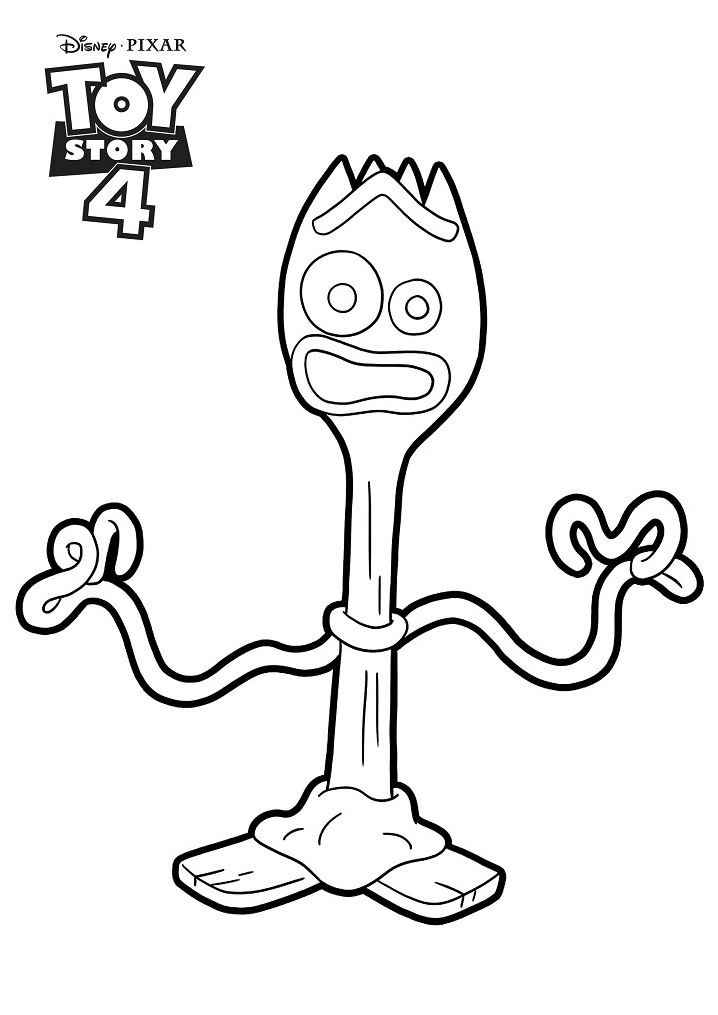 Desenho de Forky Bonito para Colorir Pdf