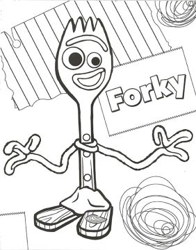Desenho de Forky engraçado para Imprimir