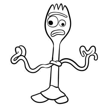 Desenho de Forky Infantil para Imprimir