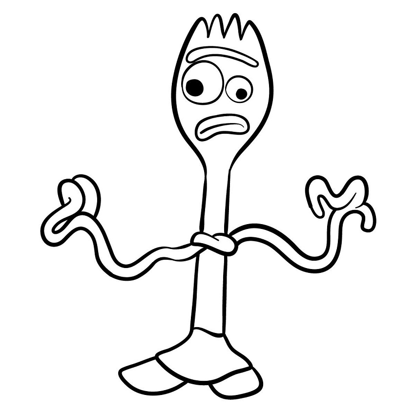 Desenho de Forky Infantil para Imprimir