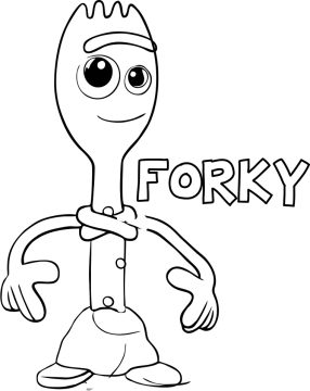 Desenho de Forky para Imprimir lápis de Cor