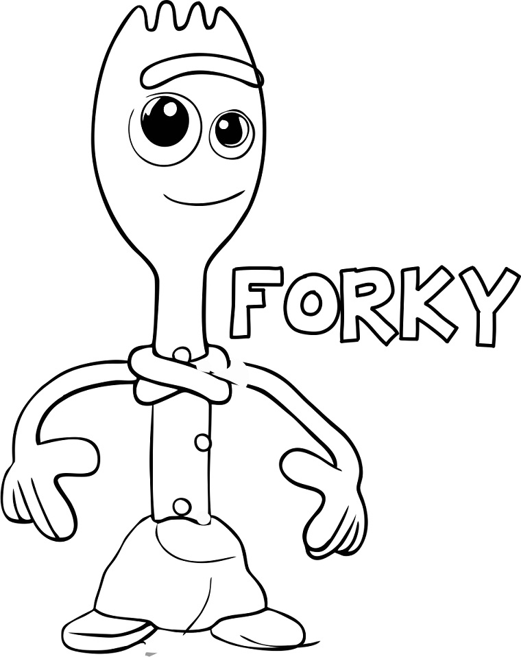 Desenho de Forky para Imprimir Lápis de Cor