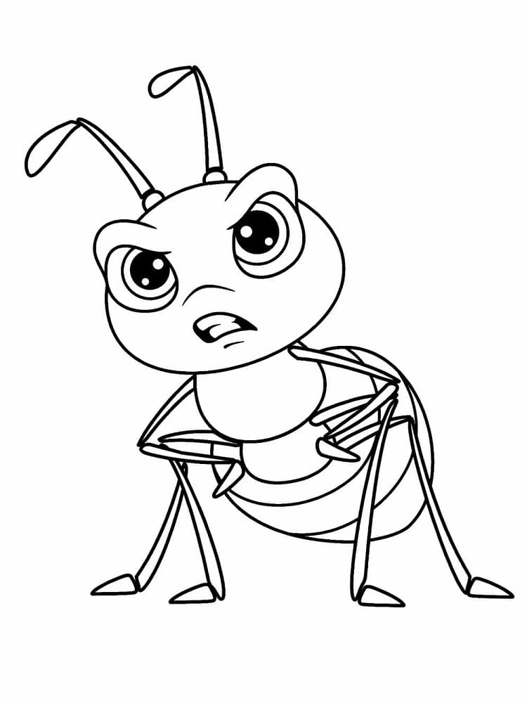 Desenho de uma Formigá Furiosa para Colorir