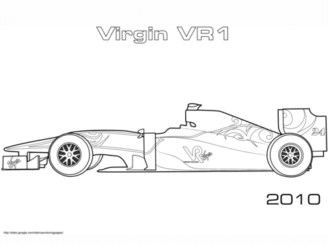 Desenhos de Carros de Formula 1 para Colorir