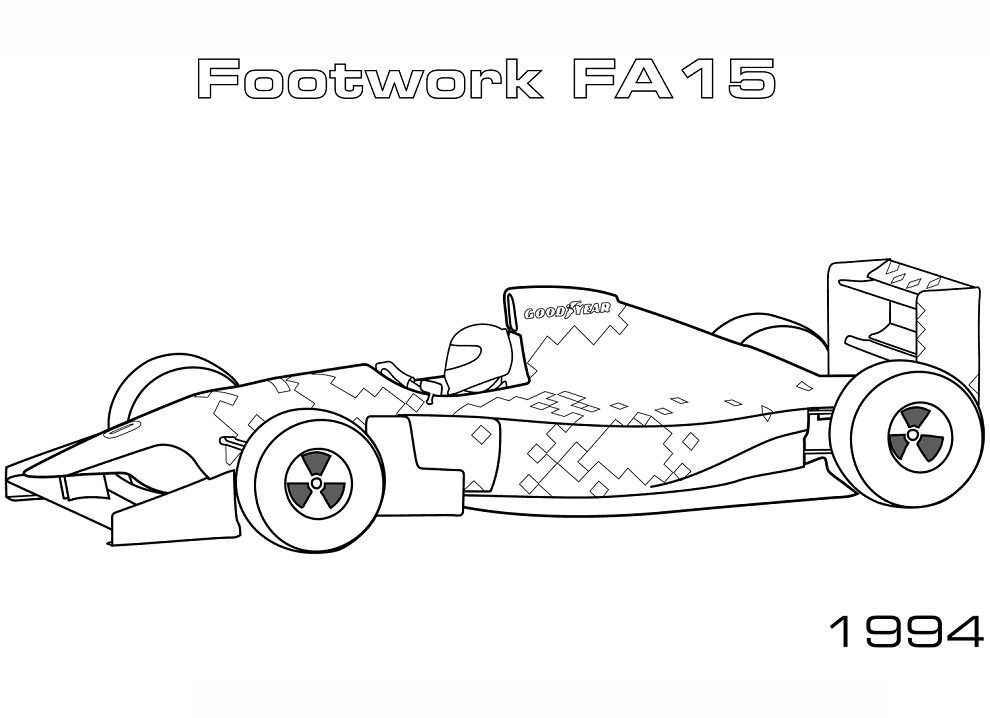 Desenho de Fórmula um Infantil para Imprimir