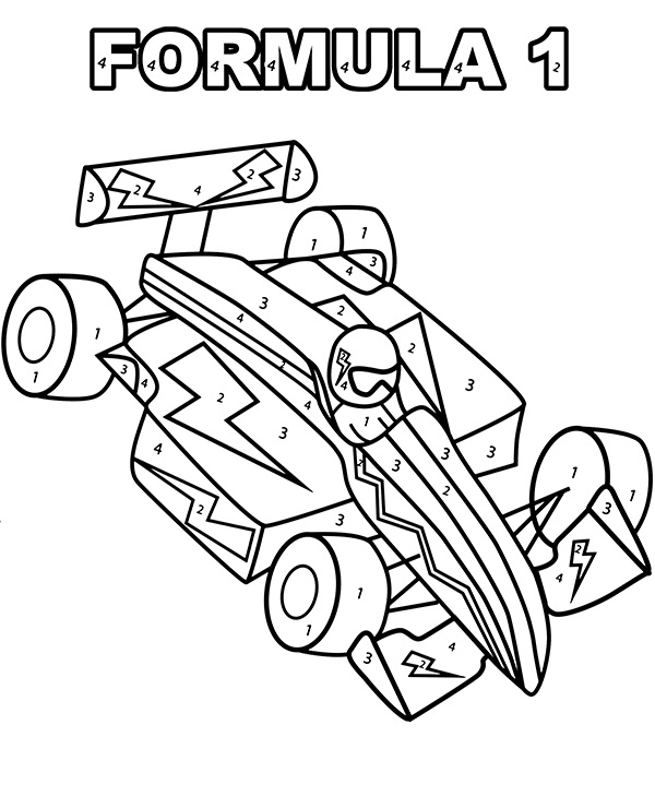 Desenho de Fórmula um Rápida para Imprimir