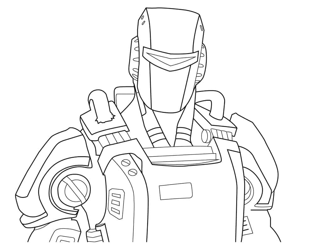 Desenho de Aim de Fortnite para Colorir