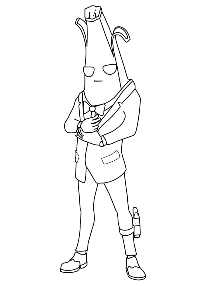 Desenho de Agent Peely de Fortnite para Colorir