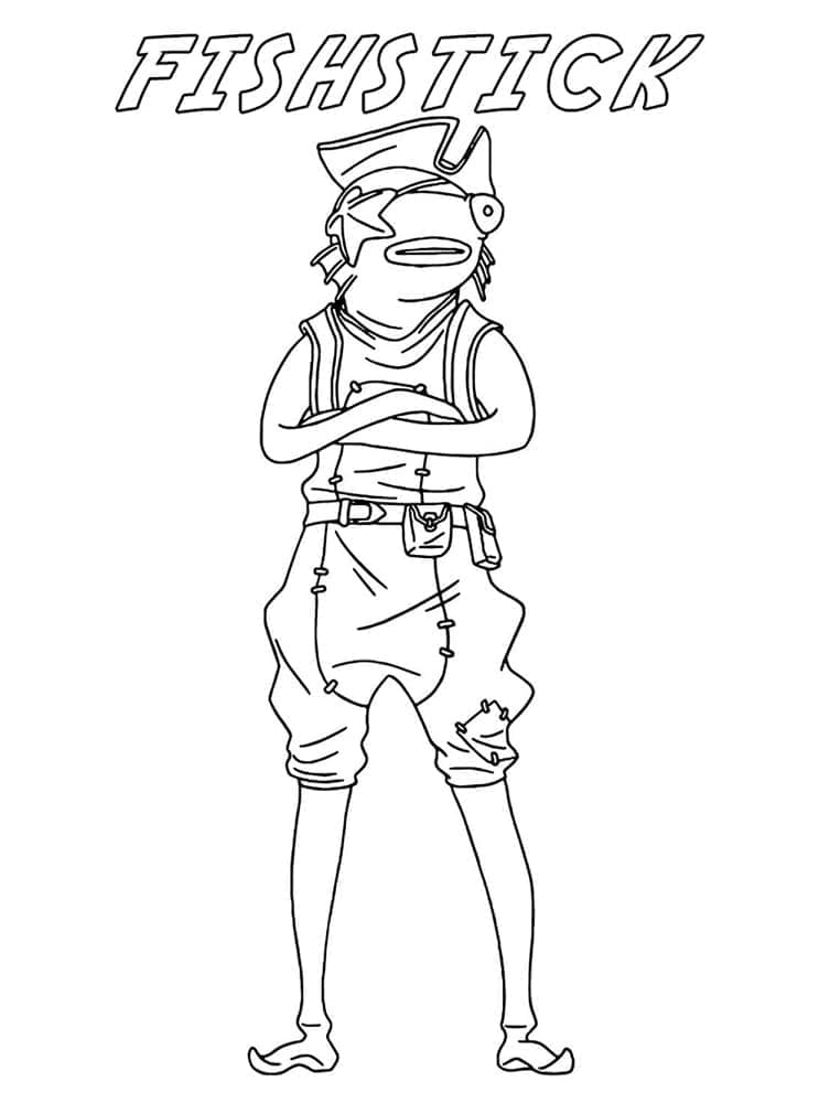 Desenho de Fishstick de Fortnite para Colorir