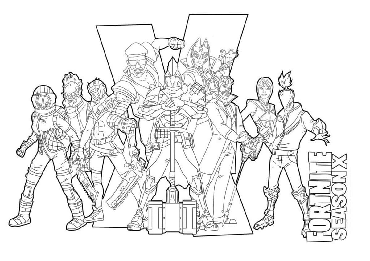 Desenho de Fortnite Jogo para Colorir