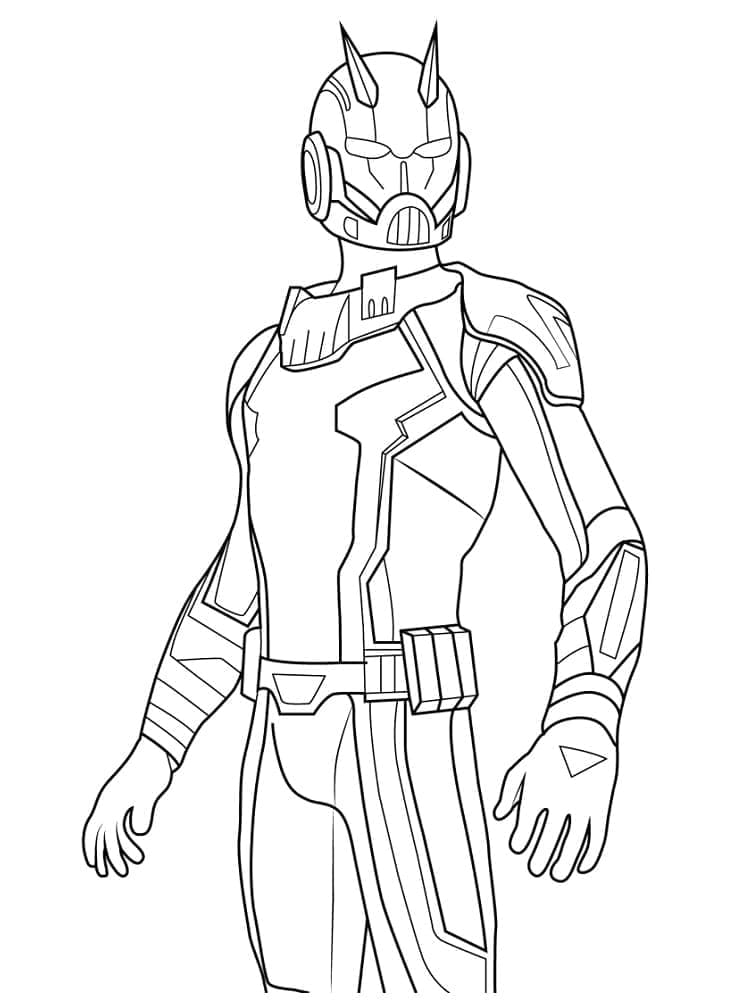 Desenho de Homem Formigá de Fortnite para Colorir