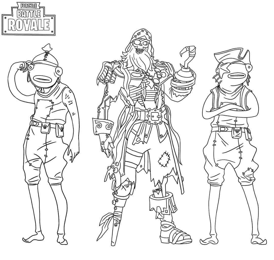 Desenho de Imagem de Fortnite para Colorir