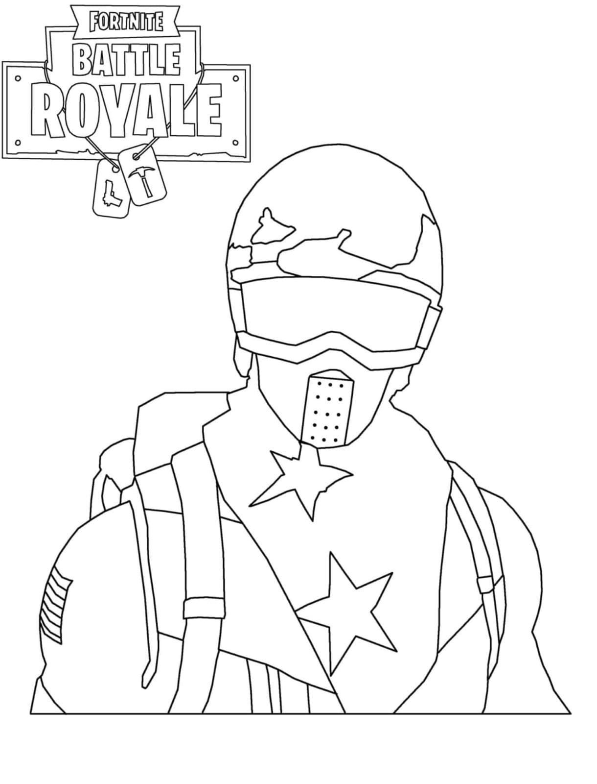Desenho de Lucky Rider de Fortnite para Colorir