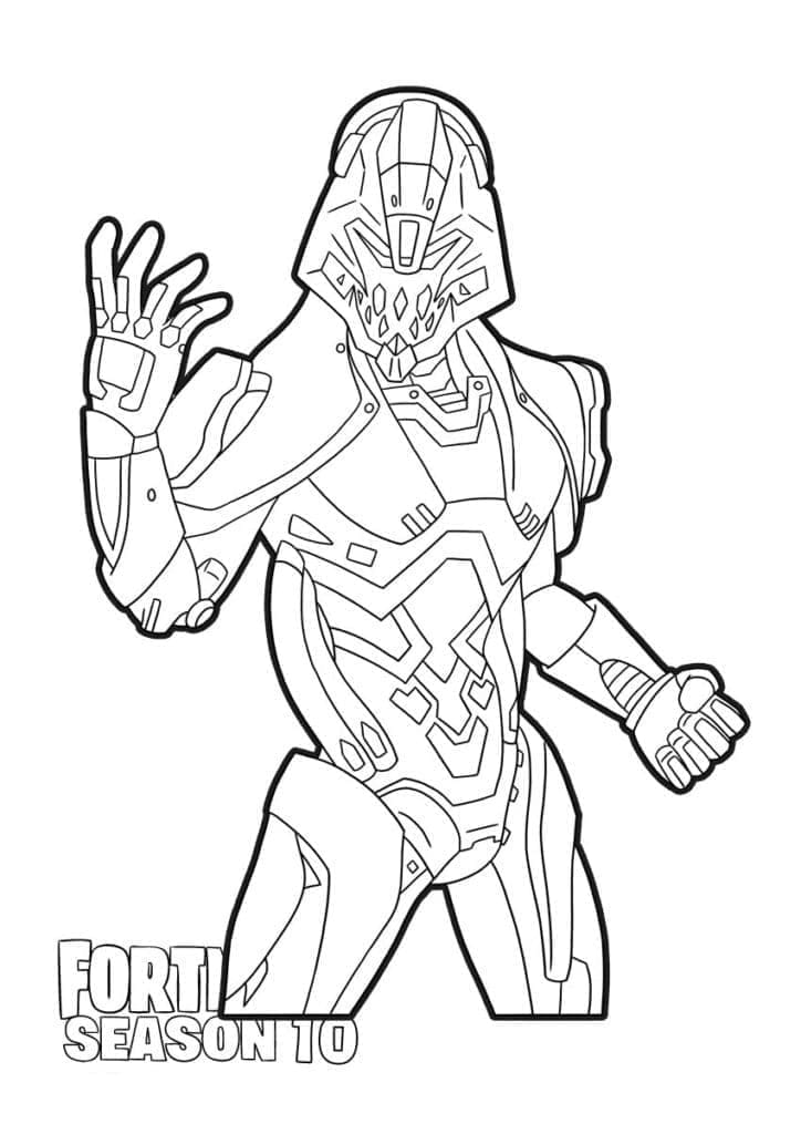 Desenho de Oppressor de Fortnite para Colorir