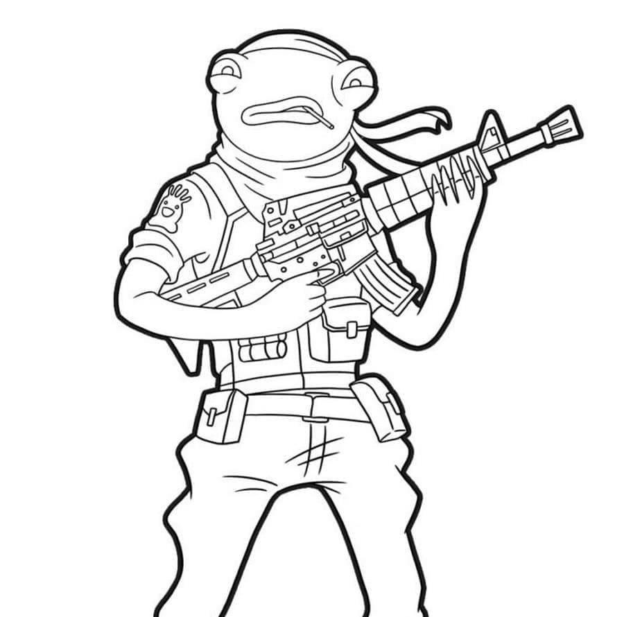 Desenho de Triggerfish de Fortnite para Colorir
