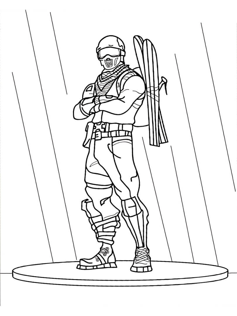 Desenho Alpine Ace Fortnite para Colorir