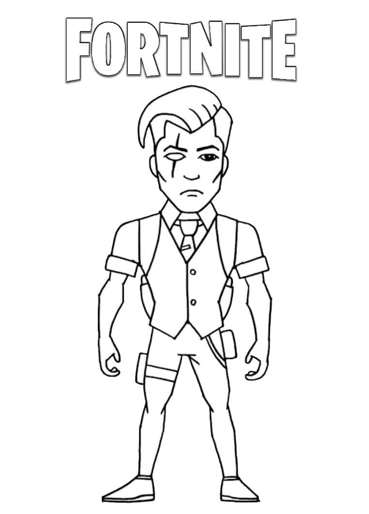 Desenho de Midas Fortnite para Colorir