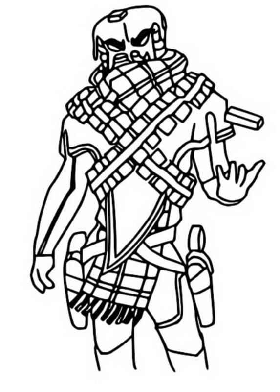 Desenho Pdf de Mancake Fortnite para Colorir