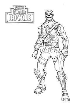 Desenho Skull Trooper Fortnite para Colorir