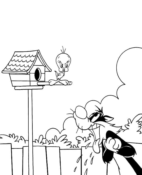 Desenho de Frajola Clássico para Colorir