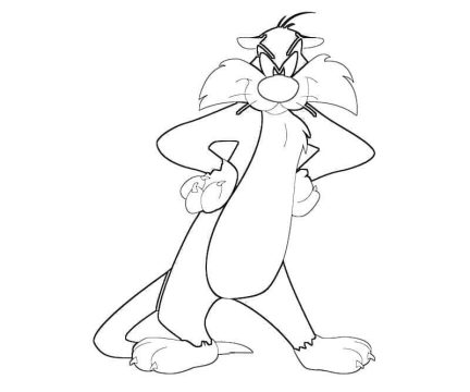 Desenho Frajola de Looney Tunes para Imprimir grátis