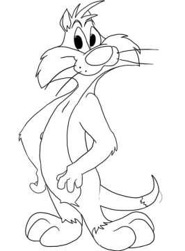 Desenho Looney Tunes Frajola para Colorir