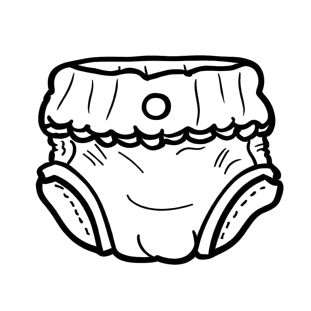 Desenho de Fralda Grátis para Crianças para Colorir