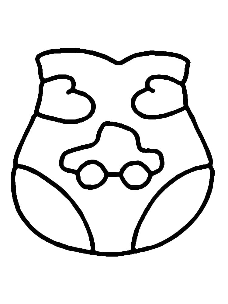 Desenho de Fralda Imprimivel para Colorir