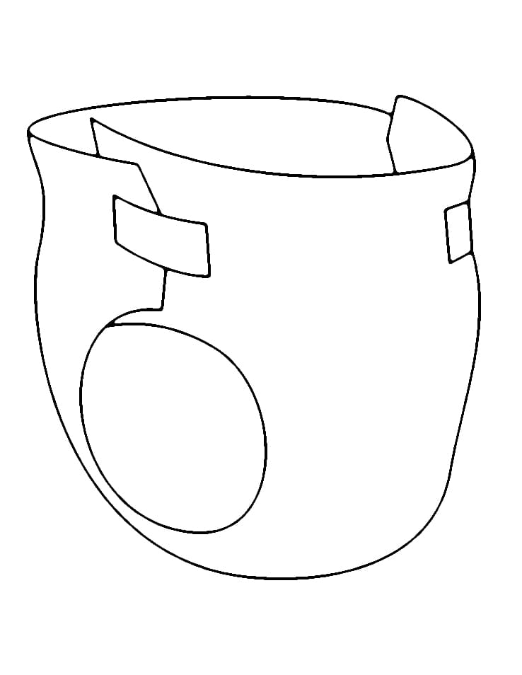 Desenho Imprimivel de Fralda para Colorir