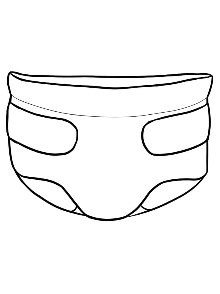 Desenho Pdf de Fralda para Colorir
