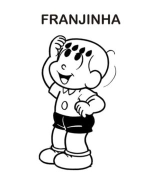 Desenho de Franjinha de Turma da Mônica para Colorir