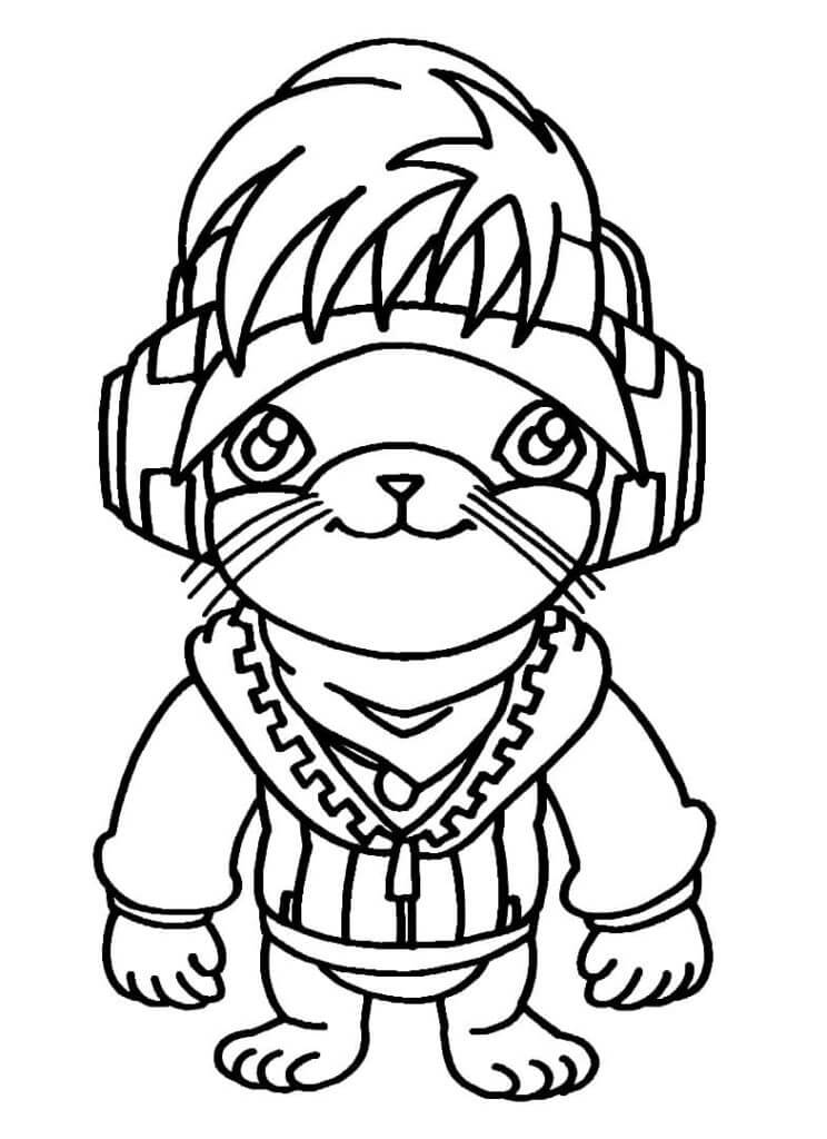 Desenho de Free Fire Engraçado para Imprimir